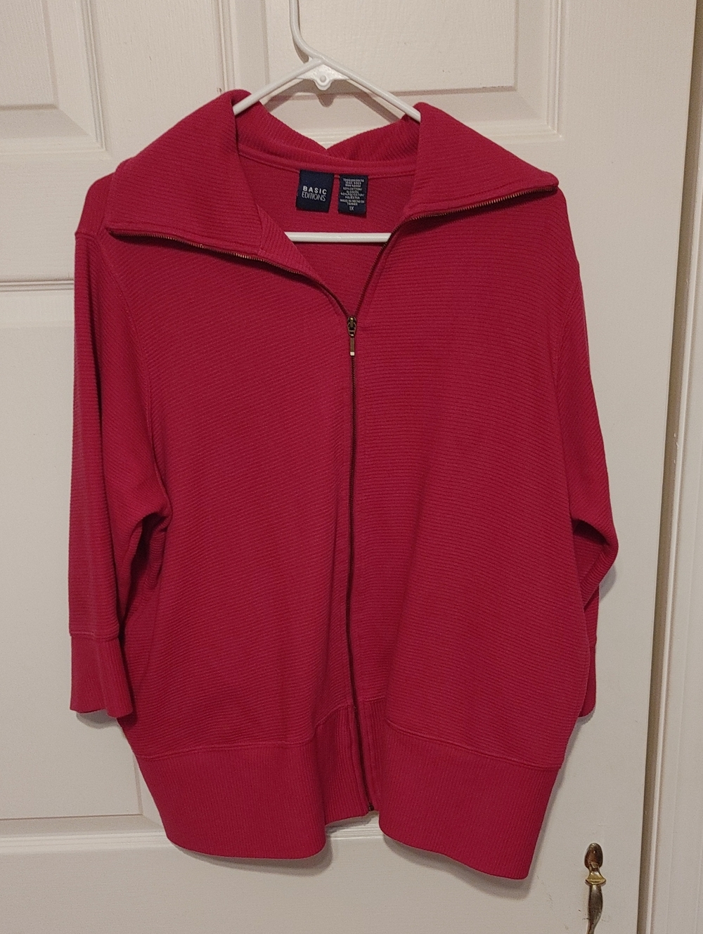 Basic Editions Pink Zip-Front Jacket